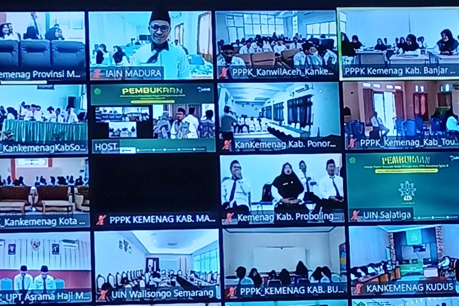 PPPK IAIN Madura Ikuti Pembukaan Orientasi PPPK Hasil Optimalisasi Melalui Zoom Meeting Menag RI