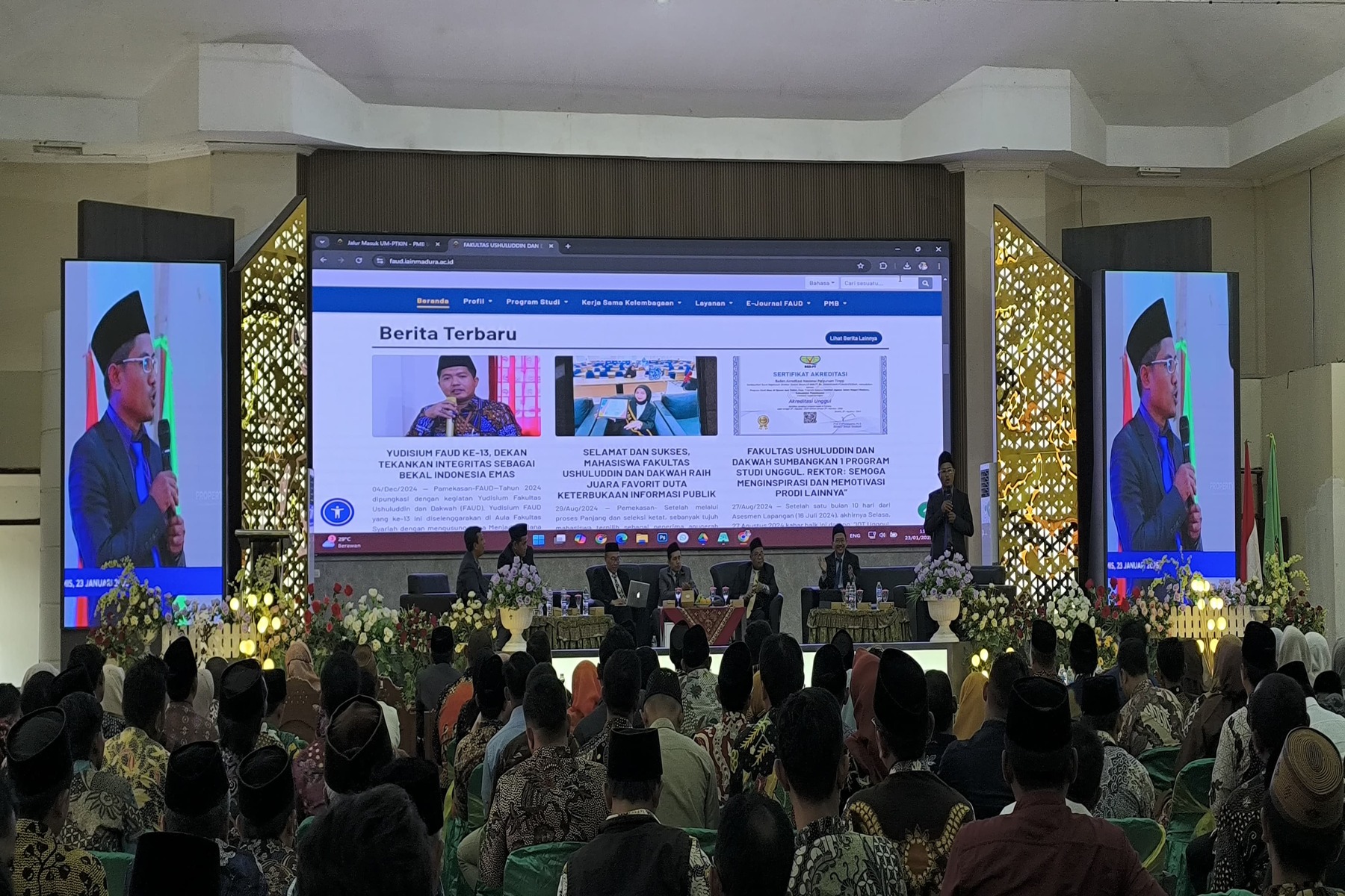 Wakil Dekan Faud Memaparkan Capaian dan Prestasi Pada Acara Launching PMB IAIN Madura Tahun 2025