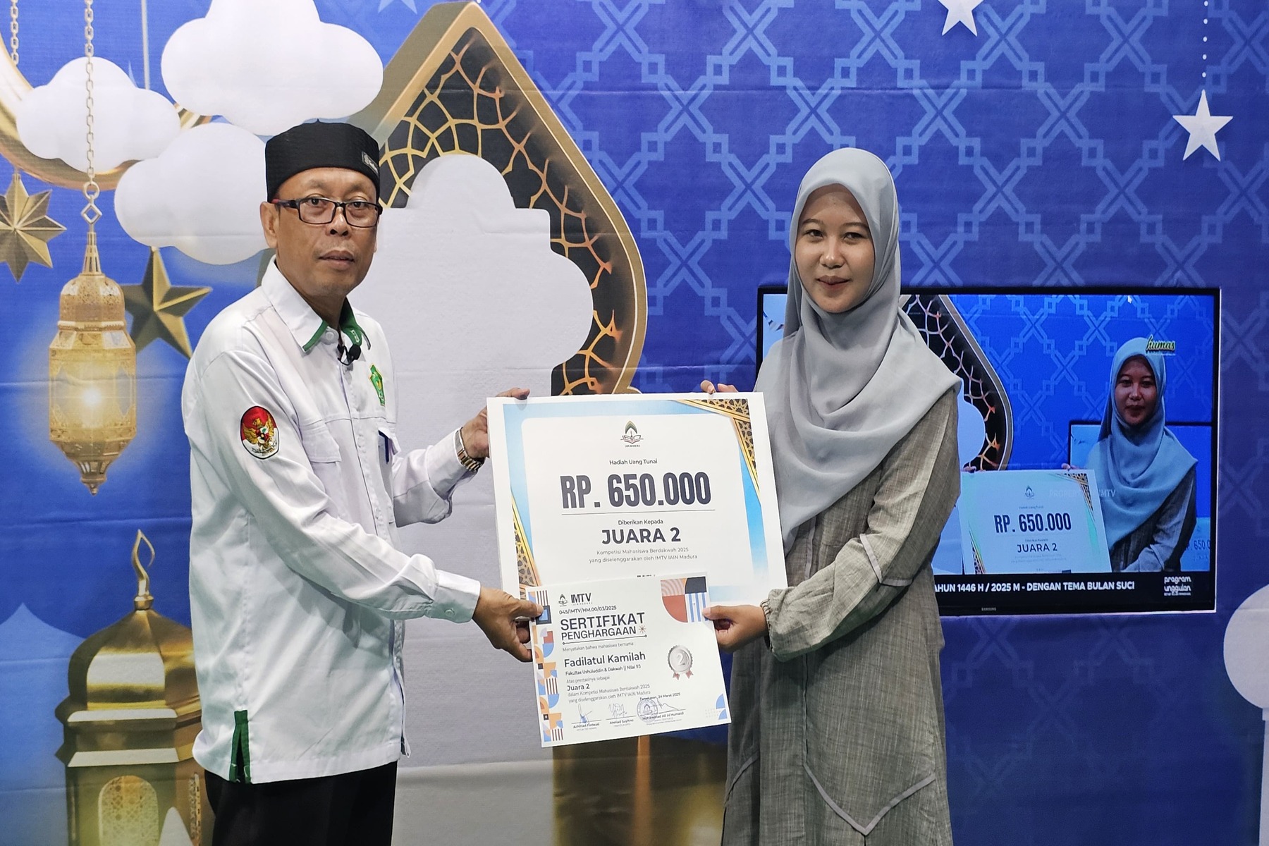 Mahasiswi KPI Fadilatul Kamilah Kembali Raih Juara Lomba Mahasiswa Berdakwah
